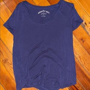 Blue v neck tee